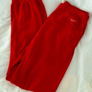 Rag & Bone Red City Terry cotton sweatpants, Women's M, unisex